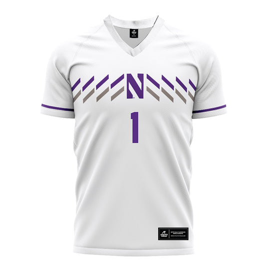 Northwestern - NCAA Men's Soccer : Rafael Ponce de Leon - White Soccer Jersey-0