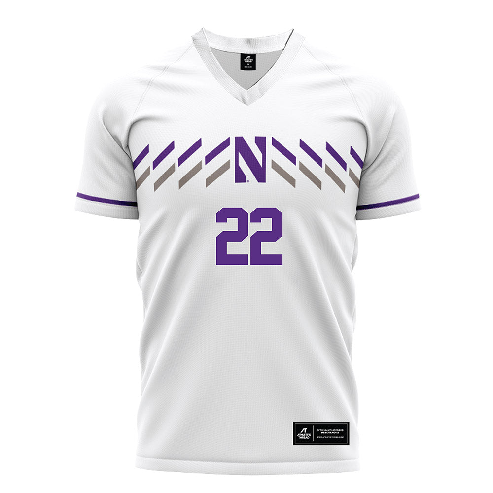 Northwestern - NCAA Women's Soccer : Olivia Elliott - White Soccer Jersey-0