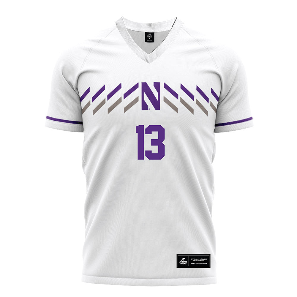 Northwestern - NCAA Men's Soccer : Baraka Tarleton - White Soccer Jersey-0