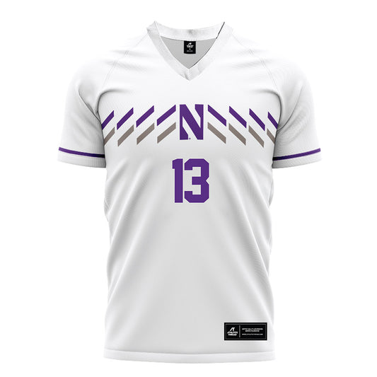 Northwestern - NCAA Men's Soccer : Baraka Tarleton - White Soccer Jersey-0