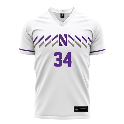 Northwestern - NCAA Women's Soccer : Ava Goodin - White Soccer Jersey-0