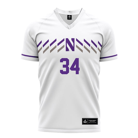 Northwestern - NCAA Women's Soccer : Ava Goodin - White Soccer Jersey-0