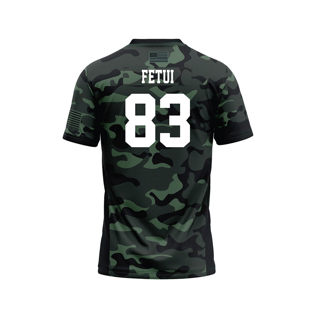 Hawaii - NCAA Football : Josiah Fetui - Camo Football Jersey-1