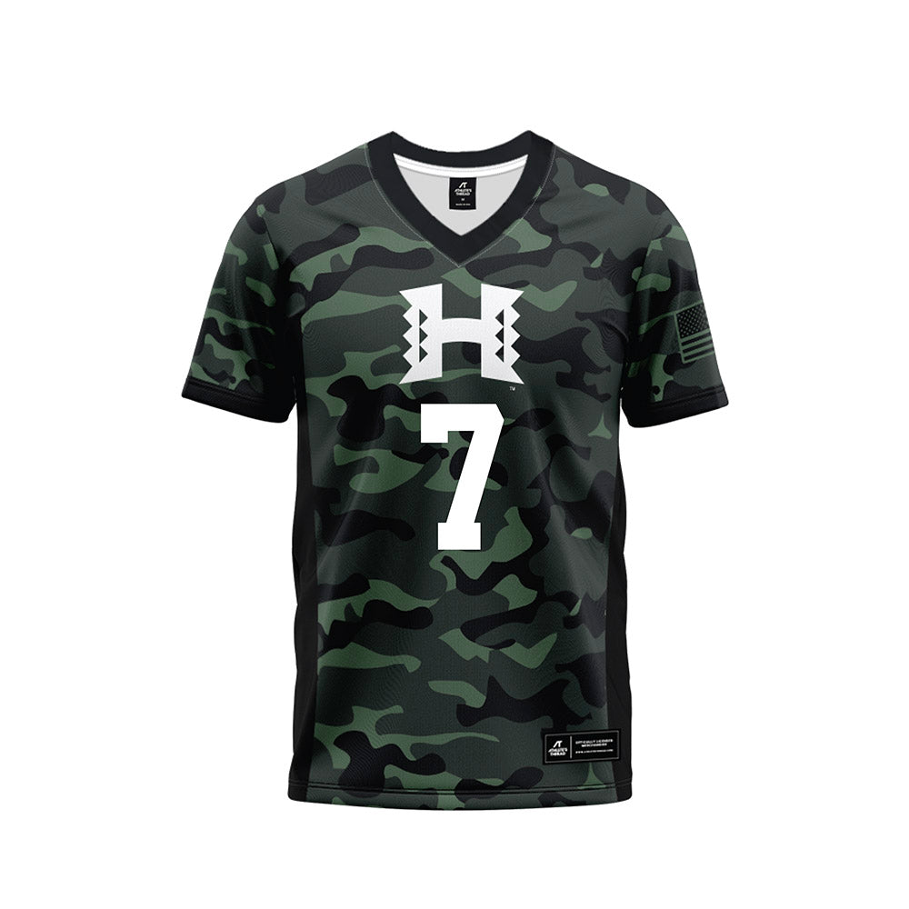 Hawaii - NCAA Football : Tre Griffiths - Camo Football Jersey-0