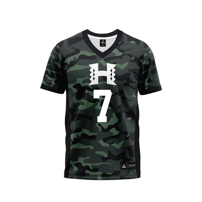 Hawaii - NCAA Football : Tre Griffiths - Camo Football Jersey-0