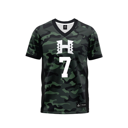 Hawaii - NCAA Football : Tre Griffiths - Camo Football Jersey-0