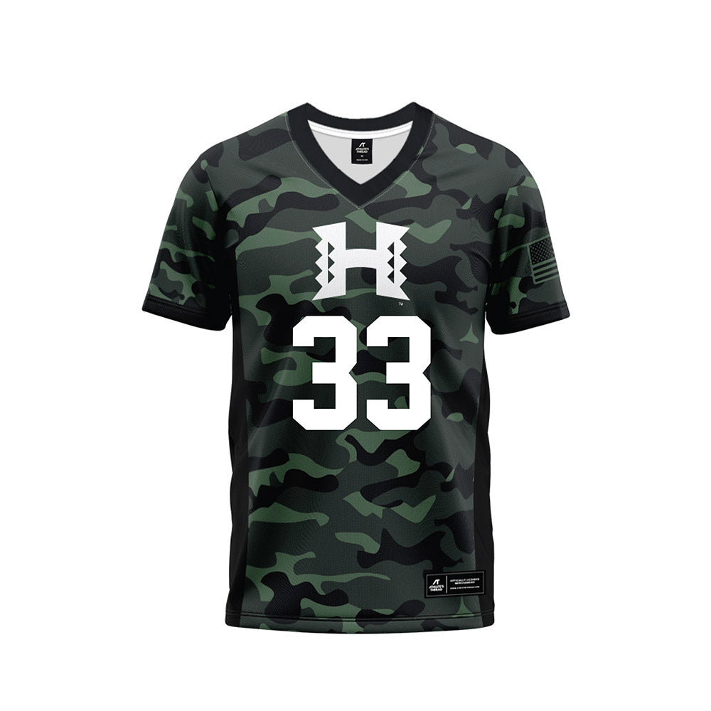 Hawaii - NCAA Football : Jack Mowrey - Camo Football Jersey-0