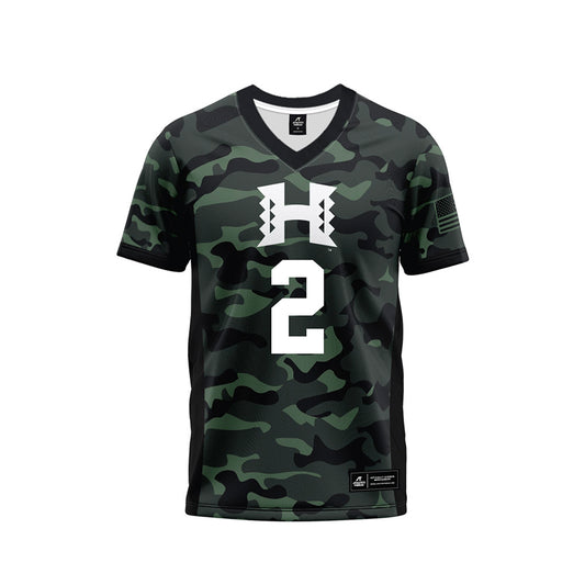 Hawaii - NCAA Football : Audric Harris - Camo Football Jersey-0