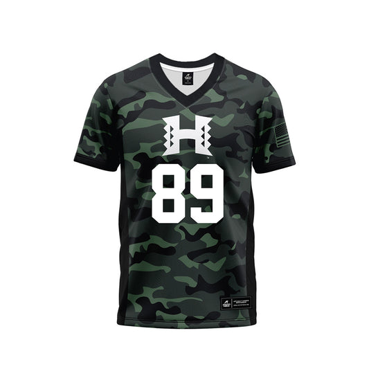 Hawaii - NCAA Football : Nick Delgadillo - Camo Football Jersey-0