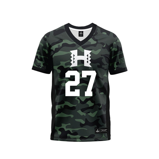 Hawaii - NCAA Football : Makanale'a Meyer - Camo Football Jersey-0
