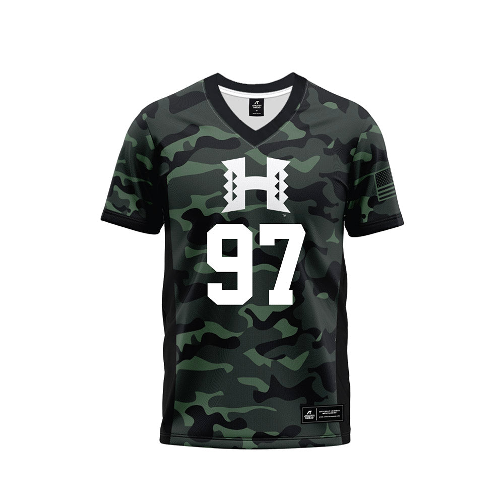 Hawaii - NCAA Football : Jordan Lynch - Camo Football Jersey-0