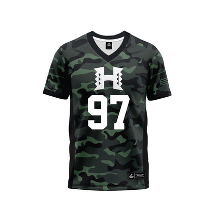 Hawaii - NCAA Football : Jordan Lynch - Camo Football Jersey-0