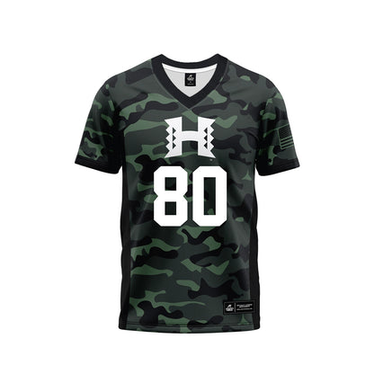 Hawaii - NCAA Football : Robert Haynes - Camo Football Jersey-0