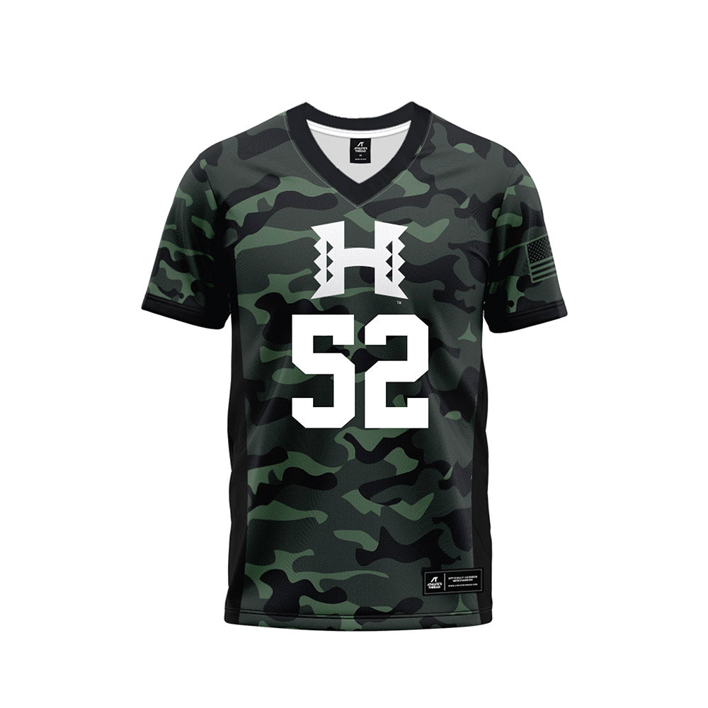 Hawaii - NCAA Football : Luther McCoy - Camo Football Jersey-0