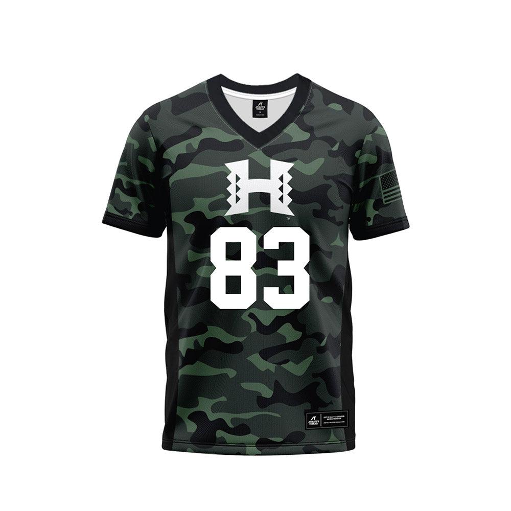 Hawaii - NCAA Football : Josiah Fetui - Camo Football Jersey-0