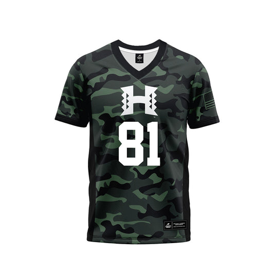 Hawaii - NCAA Football : Frank Abreu - Camo Football Jersey-0