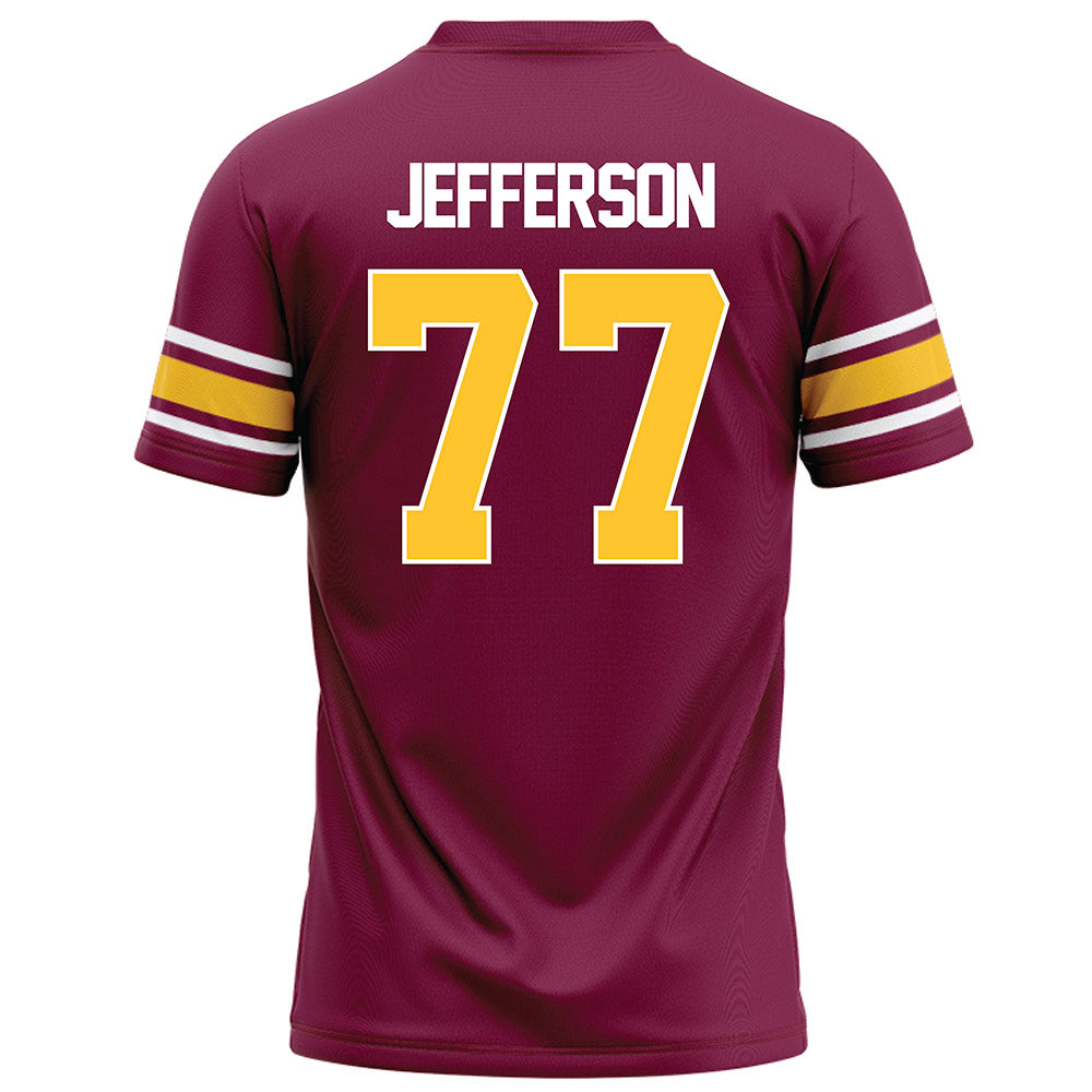 Arizona State - NCAA Football : Matai Jefferson - Maroon Football Jersey-1