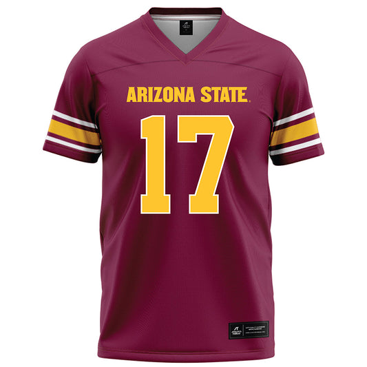 Arizona State - NCAA Football : Michael "Butter" Tollefson - Maroon Football Jersey-0