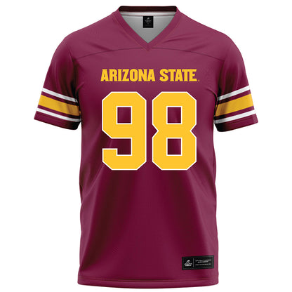 Arizona State - NCAA Football : Julian Hugo - Maroon Football Jersey-0