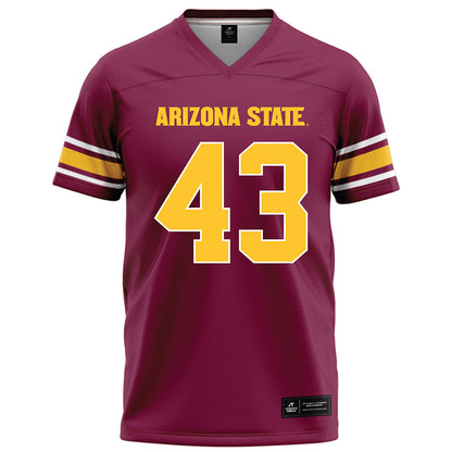 Arizona State - NCAA Football : Grayson Curtis - Maroon Football Jersey-0