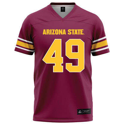 Arizona State - NCAA Football : Prayer Young-Blackgoat - Maroon Football Jersey-0