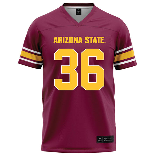 Arizona State - NCAA Football : Salesi Manu - Maroon Football Jersey