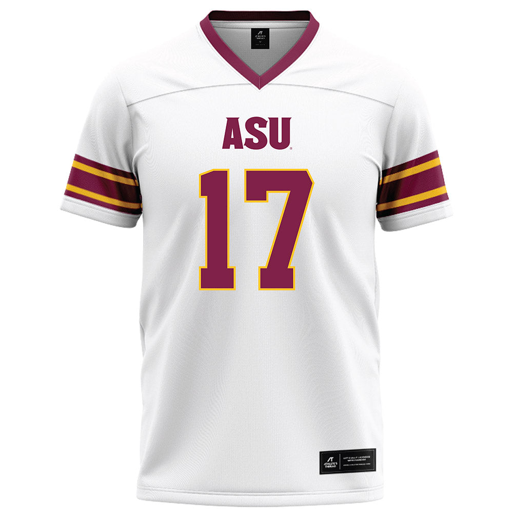 Arizona State - NCAA Football : Michael "Butter" Tollefson - White Football Jersey-0