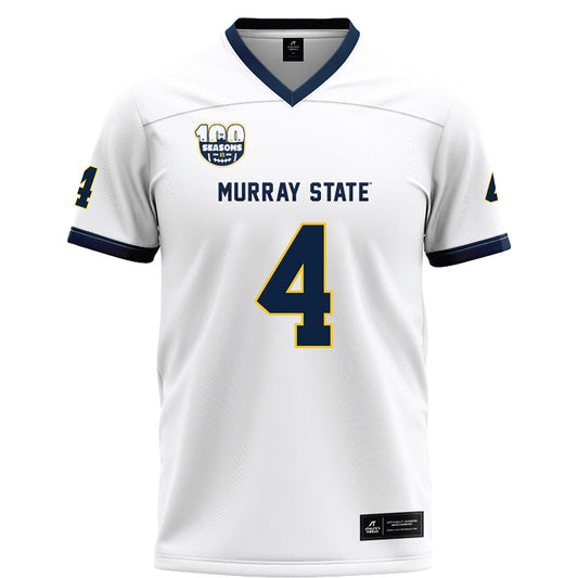 Murray State - NCAA Football : Milton White jr - White Football Jersey-0