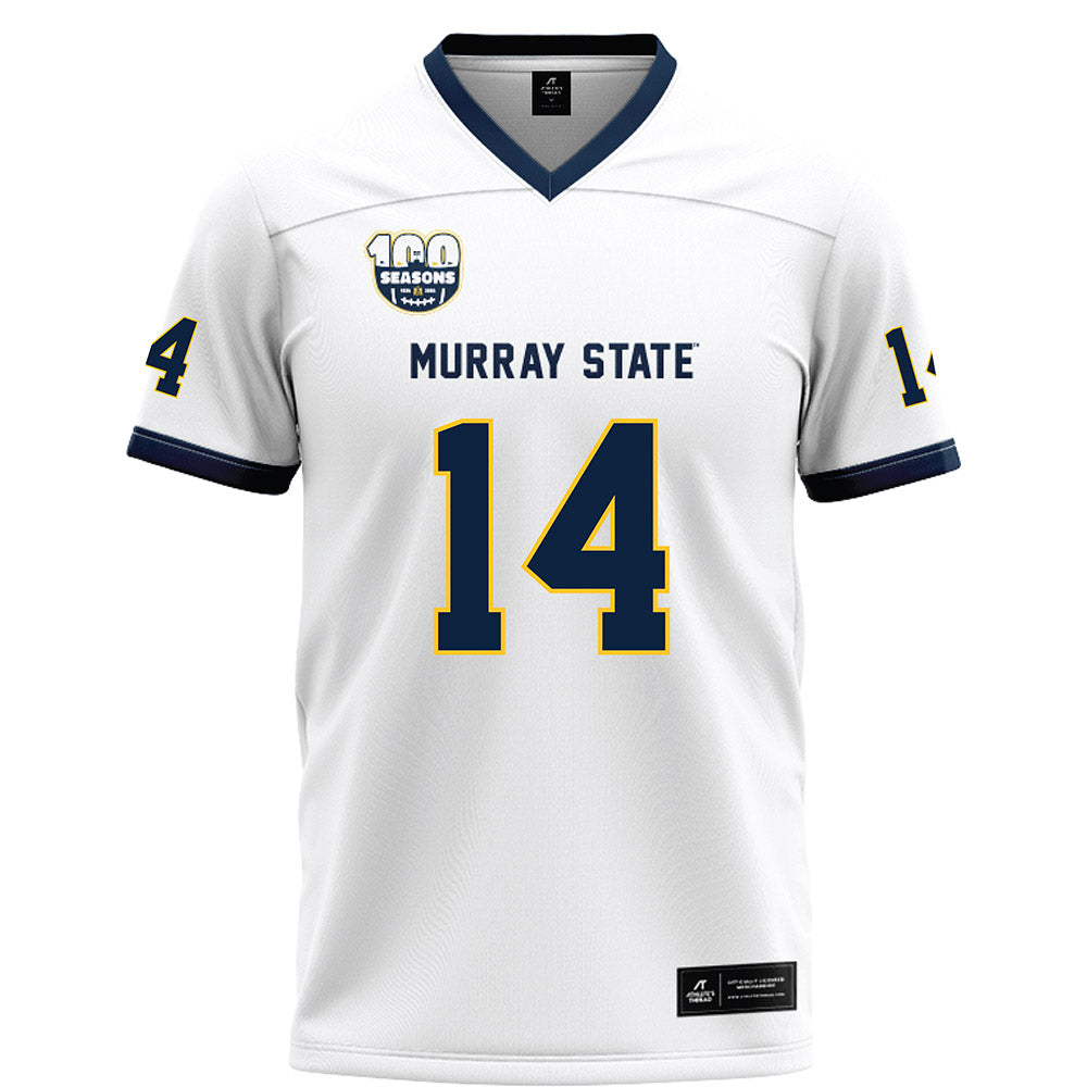 Murray State - NCAA Football : Christian Fields - White Football Jersey-0
