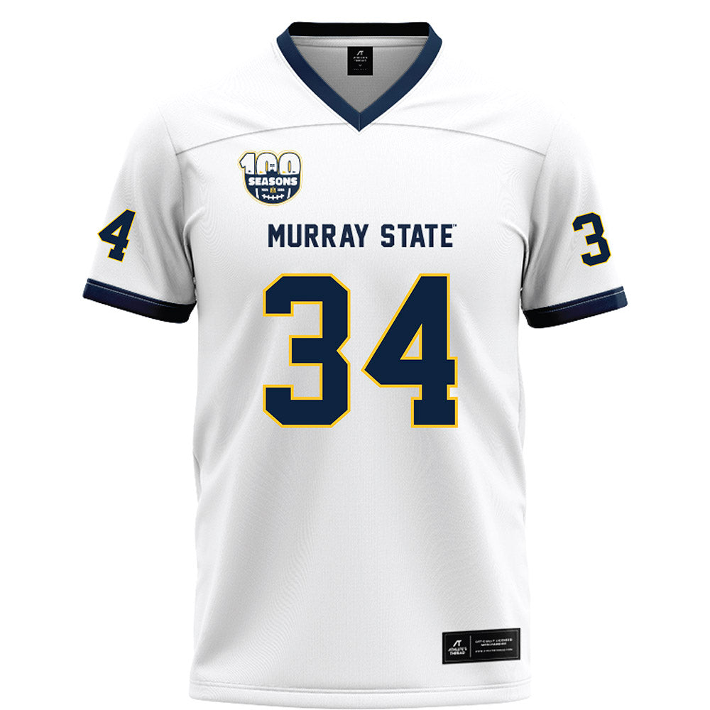 Murray State - NCAA Football : Daniel OBrien - White Football Jersey-0