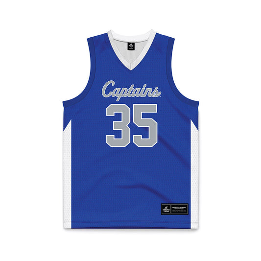 CNU - NCAA Men's Basketball : Jason Ofcarcik - Blue Basketball Jersey-0