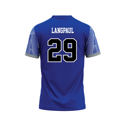 CNU - NCAA Football : Chase Langpaul - Blue Football Jersey-1