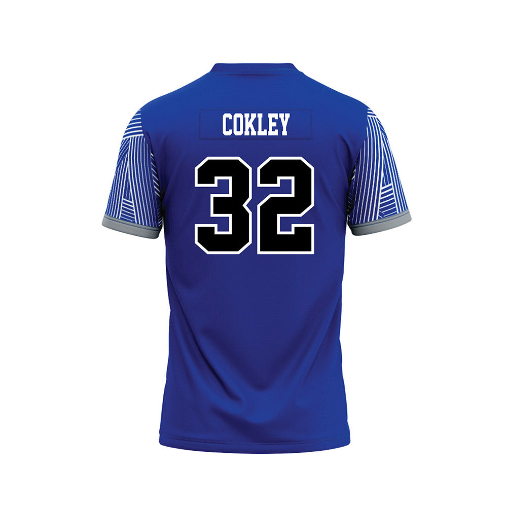 CNU - NCAA Football : Jordan Cokley - Blue Football Jersey-1