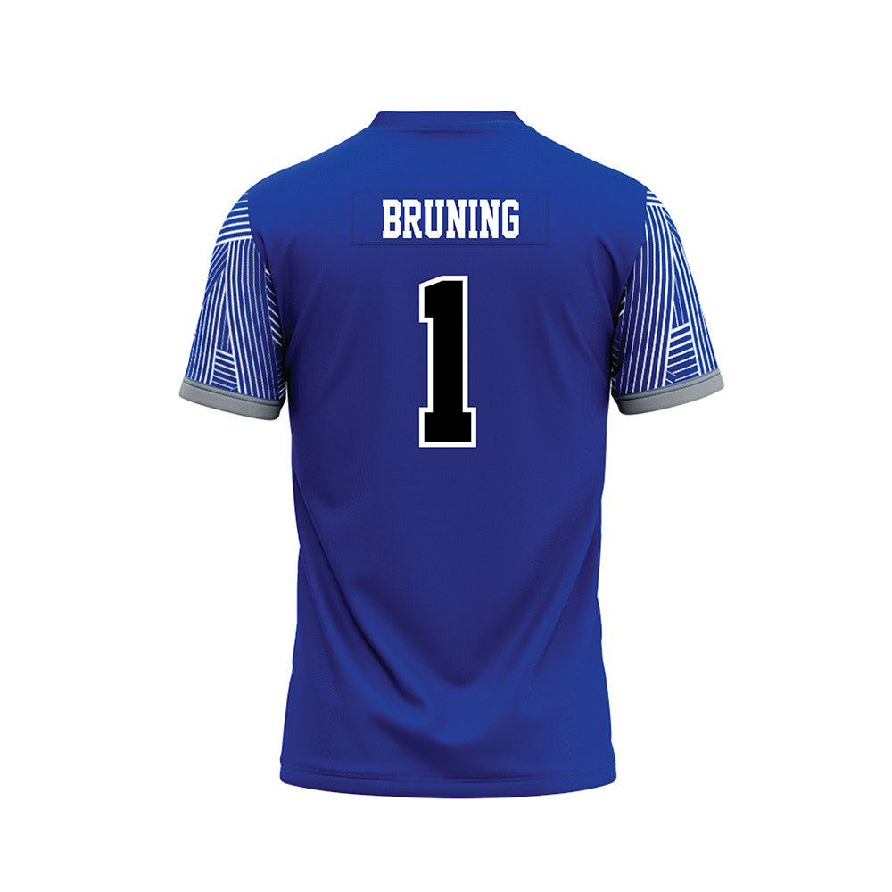 CNU - NCAA Football : Masi Bruning - Blue Football Jersey-1