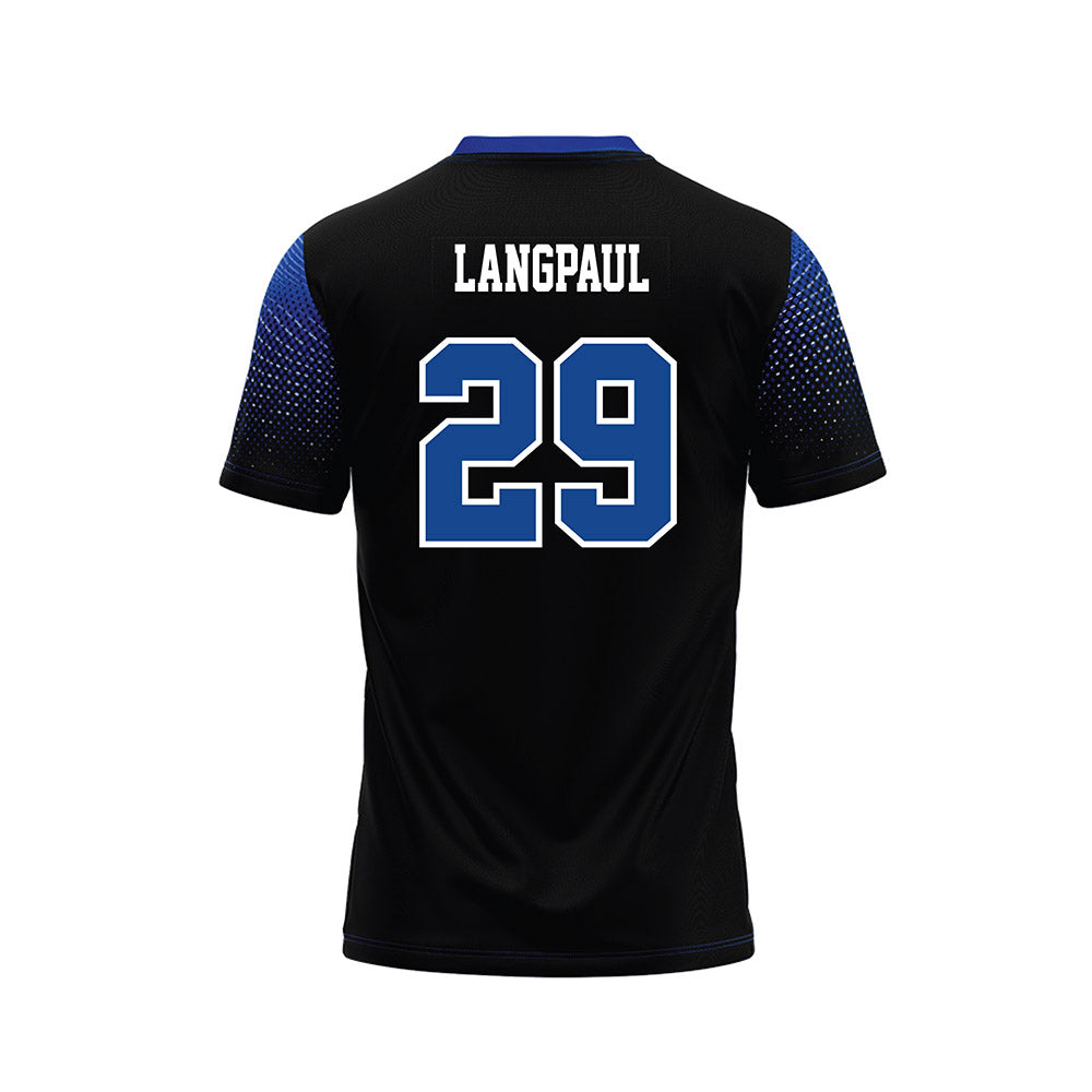 CNU - NCAA Football : Chase Langpaul - Black Football Jersey-1