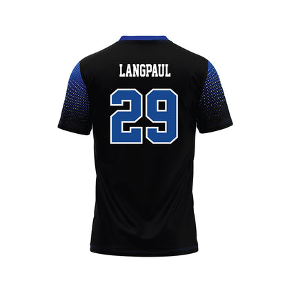 CNU - NCAA Football : Chase Langpaul - Black Football Jersey-1