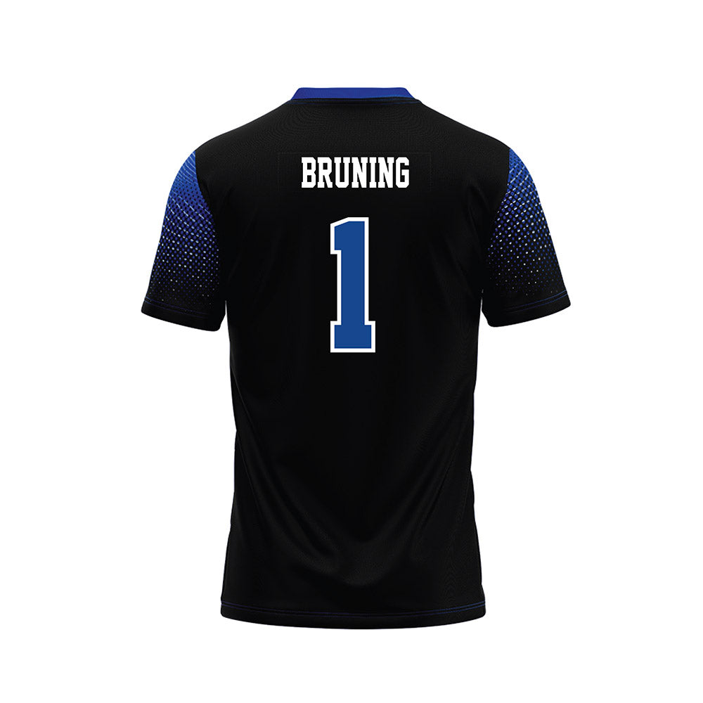 CNU - NCAA Football : Masi Bruning - Black Football Jersey-1