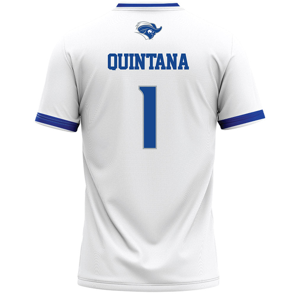 CNU - NCAA Men's Lacrosse : Sebastian Quintana - White Lacrosse Jersey -1