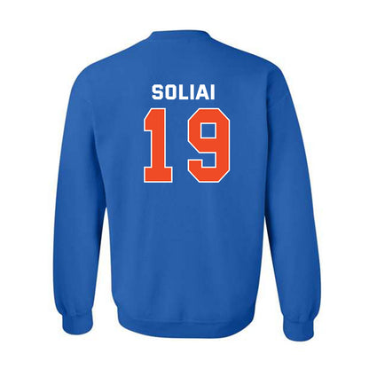 Boise State - NCAA Football : Madden Soliai - Classic Shersey Crewneck Sweatshirt-1