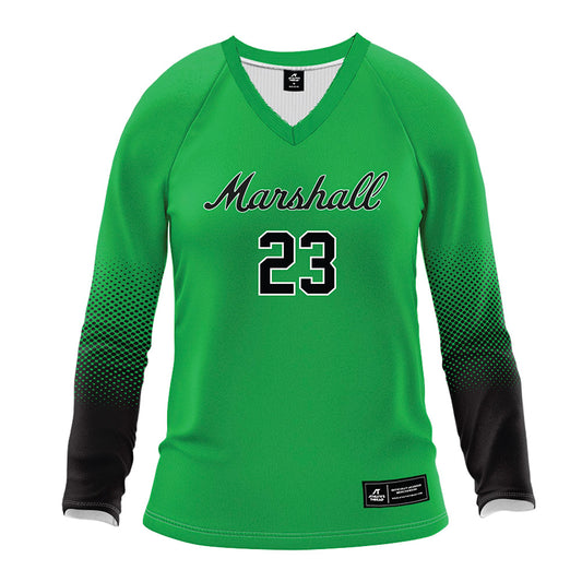 Marshall - NCAA Women's Volleyball : Kahealani Carvalho - Green Volleyball Jersey-0