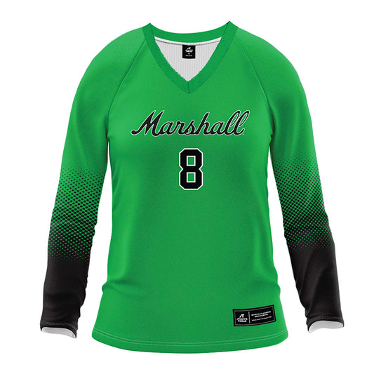 Marshall - NCAA Women's Volleyball : Morgan Caba - Green Volleyball Jersey-0