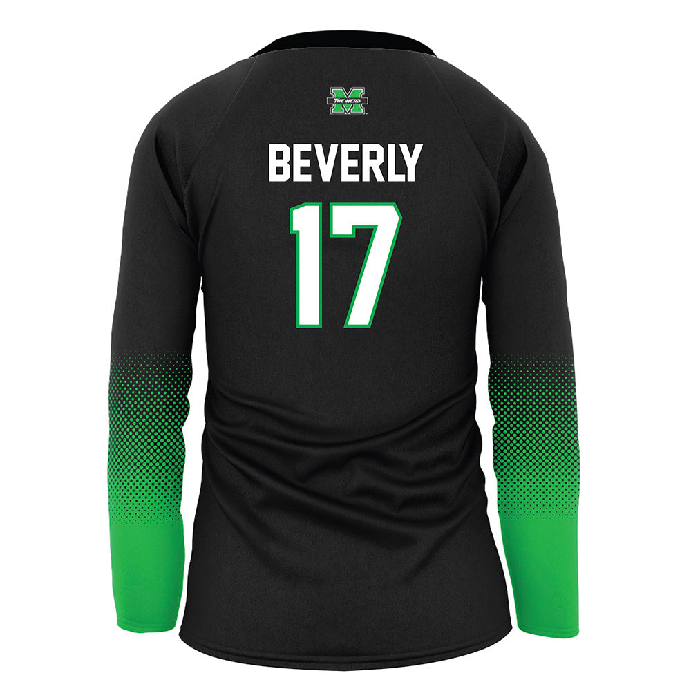 Marshall - NCAA Women's Volleyball : Lia Beverly - Black Volleyball Jersey-1