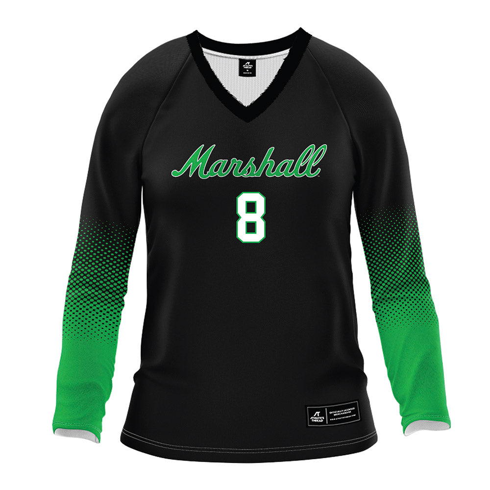 Marshall - NCAA Women's Volleyball : Maci Gerboth - Black Volleyball Jersey-0