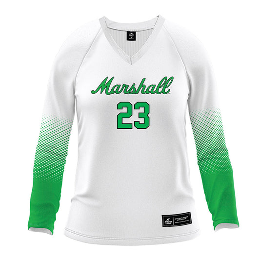 Marshall - NCAA Women's Volleyball : Kahealani Carvalho - White Volleyball Jersey-0