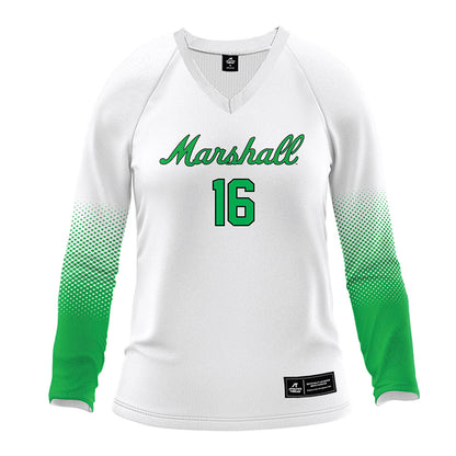 Marshall - NCAA Women's Volleyball : Marae Reilly - White Volleyball Jersey-0