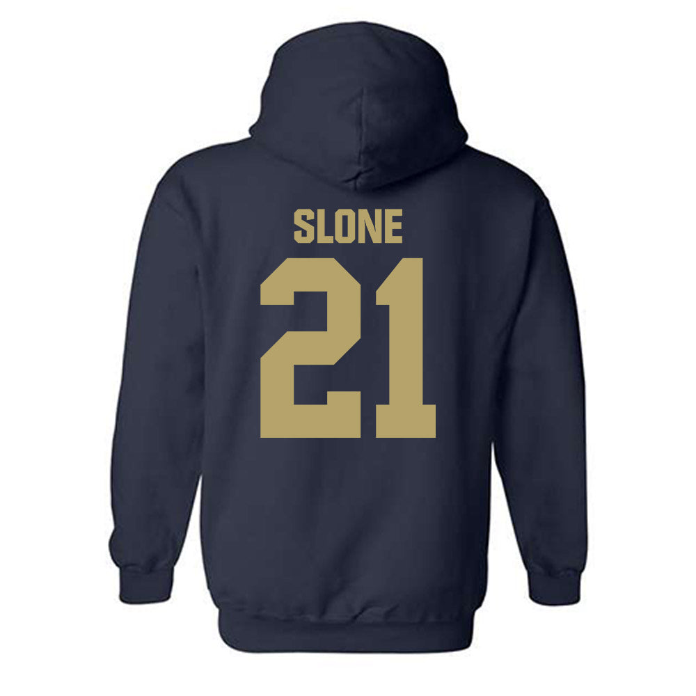 UC Davis - NCAA Football : Teeg Slone - Classic Shersey Hooded Sweatshirt-1