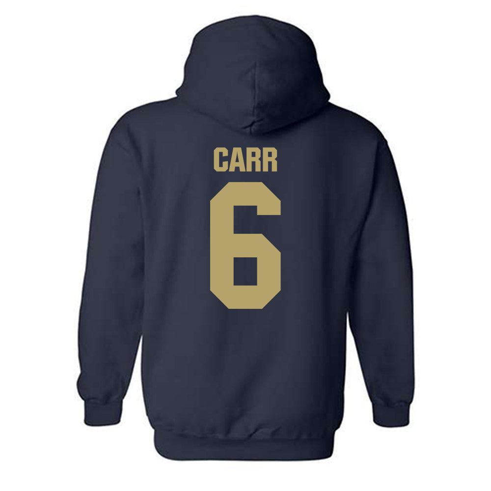 UC Davis - NCAA Football : Trey Carr - Classic Shersey Hooded Sweatshirt-1