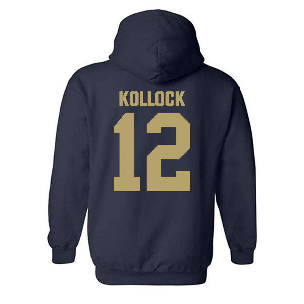 UC Davis - NCAA Football : Jackson Kollock - Classic Shersey Hooded Sweatshirt-1