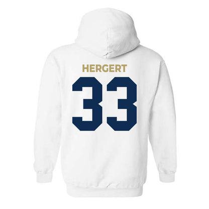 UC Davis - NCAA Football : Conner Hergert - Classic Shersey Hooded Sweatshirt-1