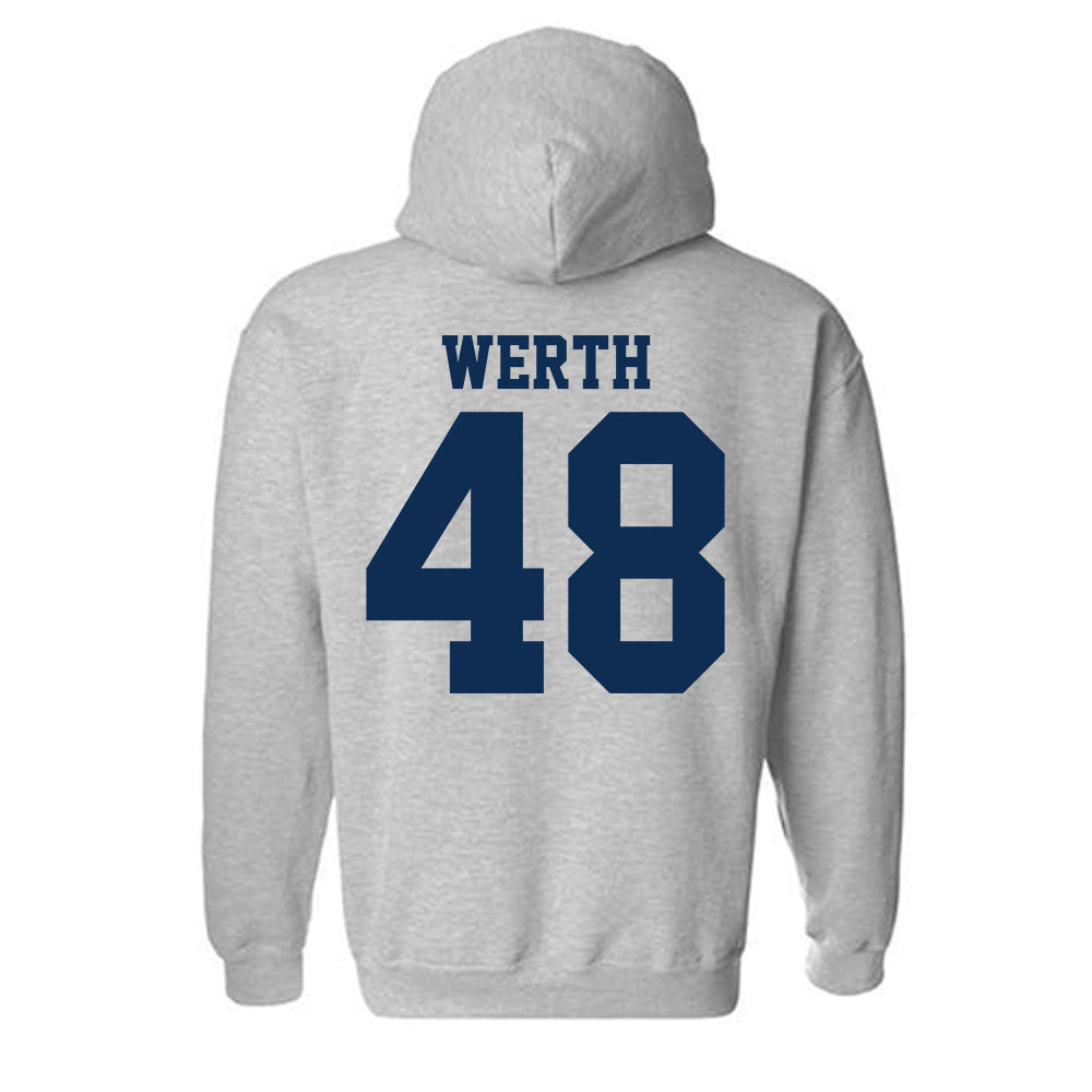 UC Davis - NCAA Baseball : Taylor Werth - Classic Shersey Hooded Sweatshirt-1